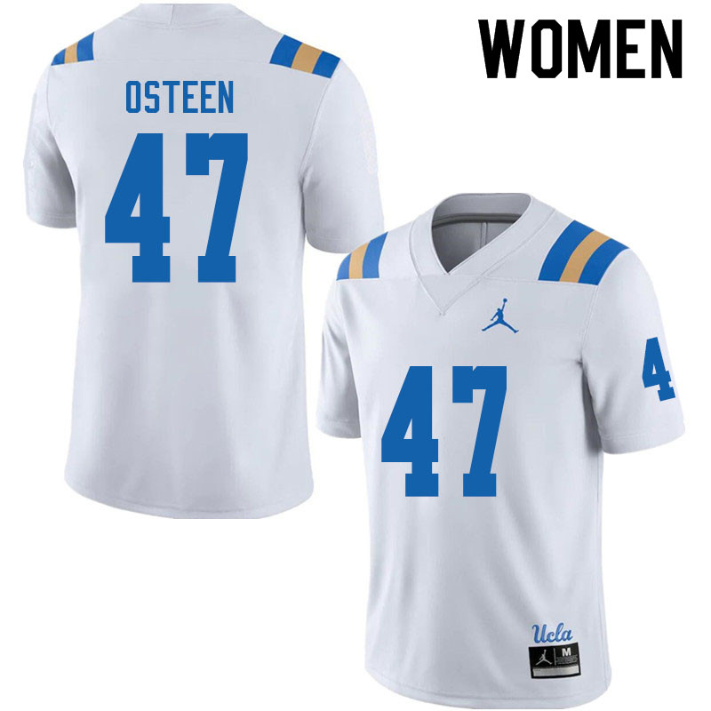 Jordan Brand Women #47 Erich Osteen UCLA Bruins College Football Jerseys Sale-White - Click Image to Close
